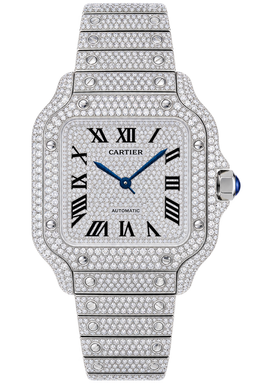 Santos Silver Moissanite
